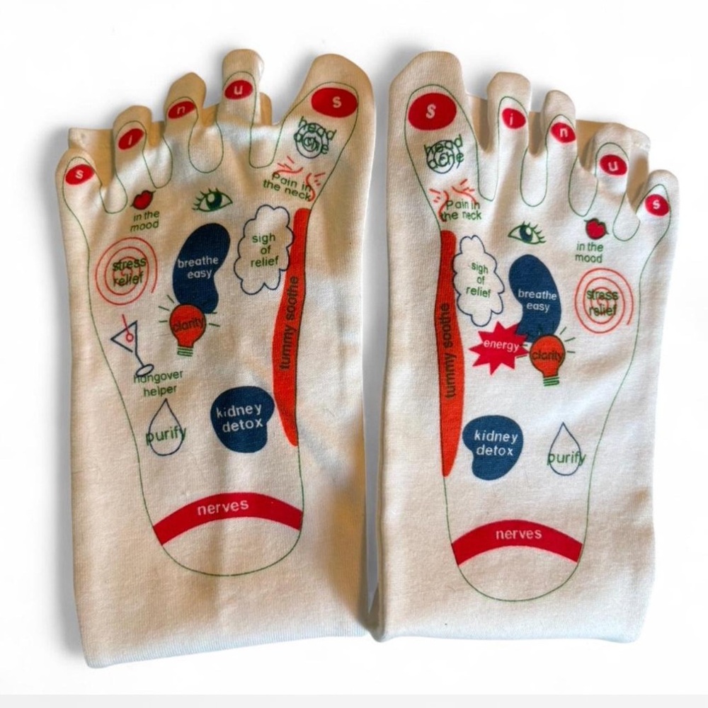 Reflexology for chart toe socks for massage yoga gym New Year’s gift self care
